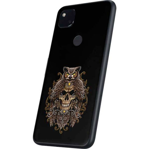Skull and Owl by Sarah Richter Google Pixel 4a Skin